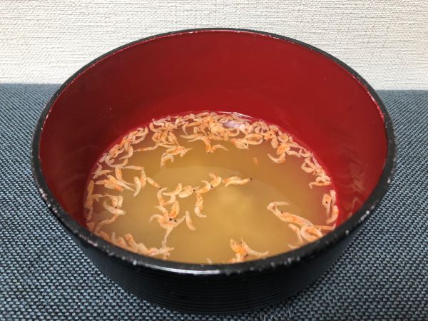 干しエビ入りの味噌汁