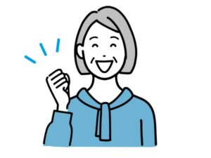 笑顔の中高年女性